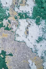 Papier Peint photo Lavable Vieux mur texturé sale Texture de mur vert grunge
