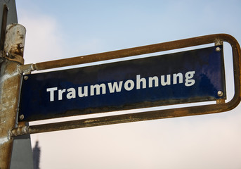 Obraz premium Schild 47 - Traumwohnung