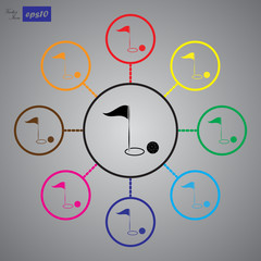 Obraz premium Golf sport icon