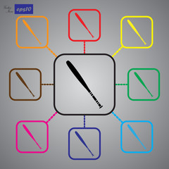 Baseball-bat sport icon