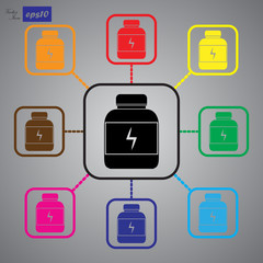 Sports nutrition. sport icon