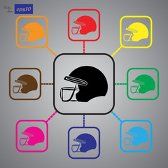 Football helmet sport icon