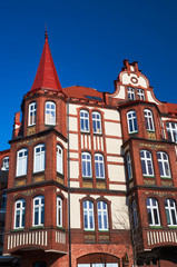 Clinker on the facades of the Art Nouveau buildings in Poznan.