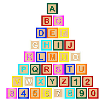 Block Letter Pyramid