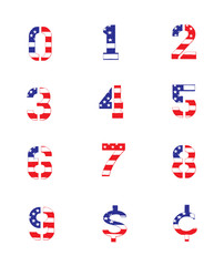 Grunge Flag Numbers