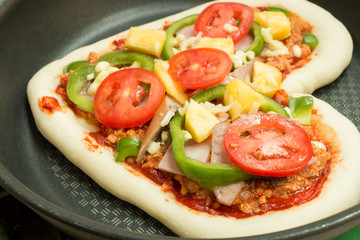 Heart shaped pizza