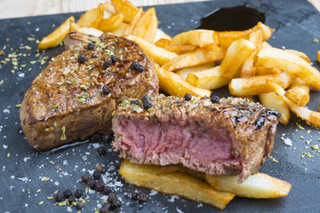 Beef with chips