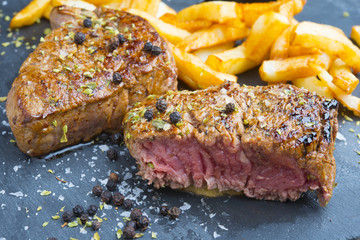 Beef with chips
