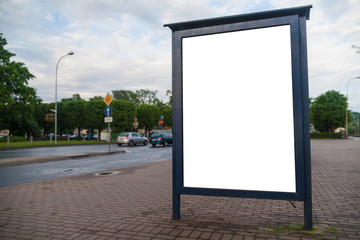 Vertical Isolated blank billboard