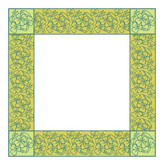 Green frame with shamrock contour