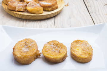 French toasts. Traditional Spanish torrijas