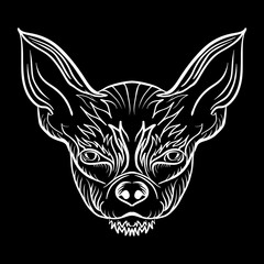 Vector image of a Chihuahua