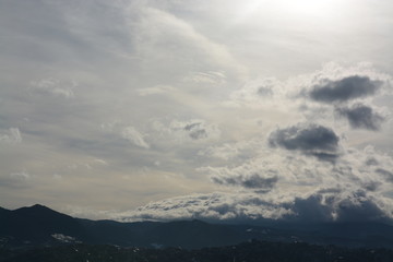 Dark clouds over the city