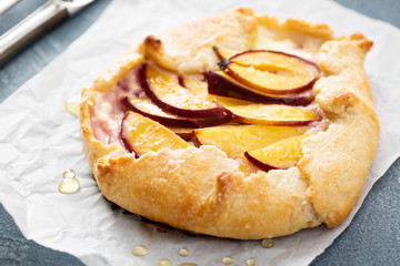 Yogurt and nectarine galette