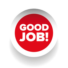 Good job sign label vector