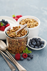 Breakfast items on the table