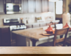 Blurred Kitchen with Retro Instagram Style Filter