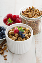 Breakfast items on the table