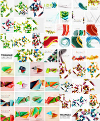 Mega set of various style geometrical templates