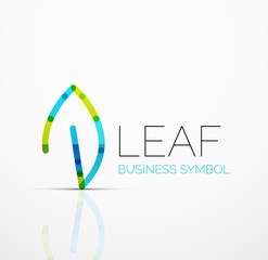 Vector abstract logo idea, eco leaf, nature plant, green concept business icon. Creative logotype design template