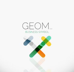 Logo, linear abstract geometric icon