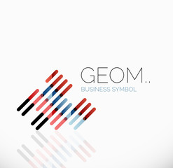 Logo, linear abstract geometric icon