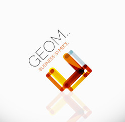 Logo, linear abstract geometric icon