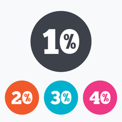 Sale discount icons. Special offer price signs.