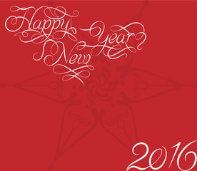 2016 New Year Calligraphy Design