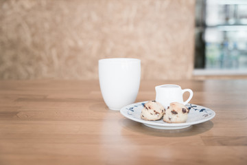 Coffee and scone for afternoon tea