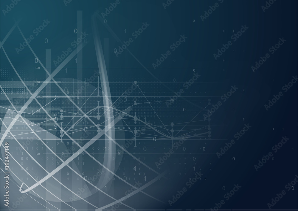 Canvas Prints abstract geometric technology graphic elements.