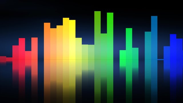 digital audio spectrum wave effect