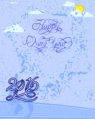 2016 New Year Calligraphy Design