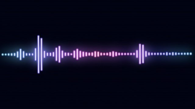 digital audio spectrum wave effect