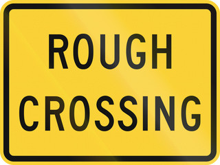 United States MUTCD road sign - Rough crossing