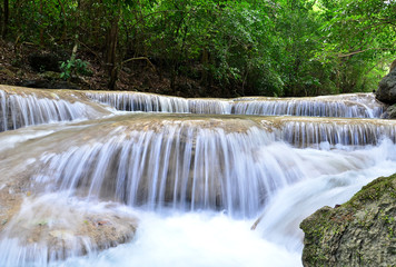 Fototapeta na wymiar Arawan waterfall in Kanchanaburi at Thailand