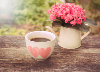 Cup of coffee with heart