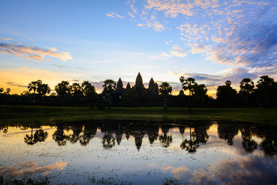 Mystical Sunrise at Angkor Wat Temple, Cambodia 