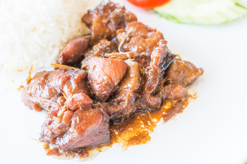 Stir fried chicken with lemongrass