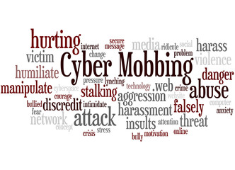Cyber Mobbing, word cloud concept 2