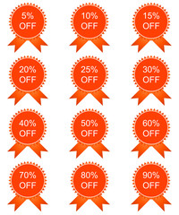 Discount price tags.