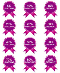 Discount labels. Vector.