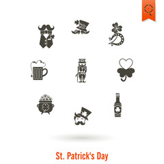 Saint Patricks Day Isolated Icon Set