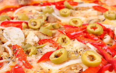 Italian vegetarian pizza, italian cuisine