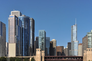 Plakat Chicago skyscrapers, Illinois