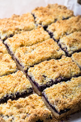 Blueberries crumble bars