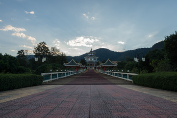 Shrine and blue sky