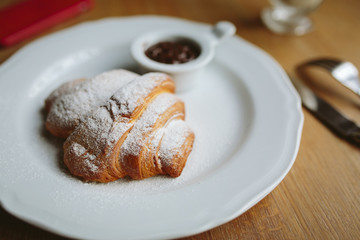 croissant with chocolate