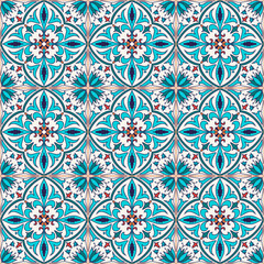 Vector seamless texture. Beautiful colored pattern for design and fashion with decorative elements