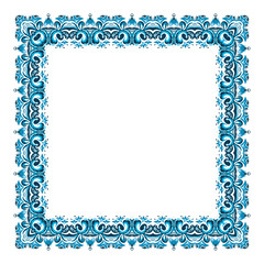 illustration of a square frame from abstract element on white ba